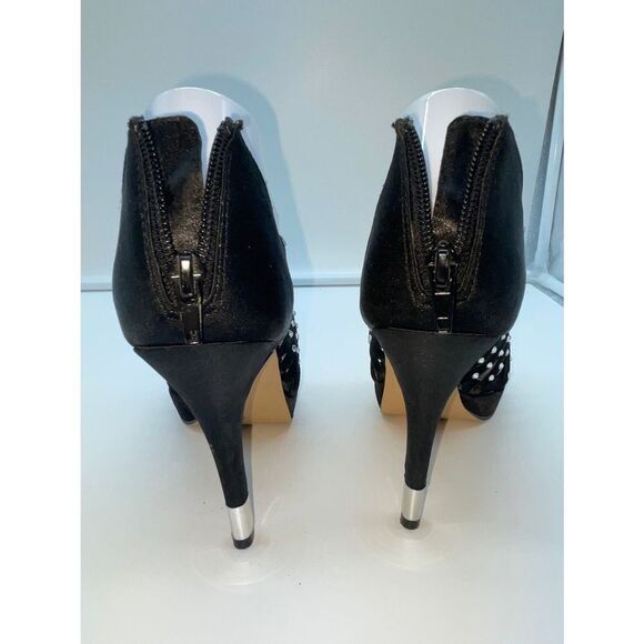 Worthington Silver Tipped Heel Rhinestone Strappy Sandals - Picture 5 of 14